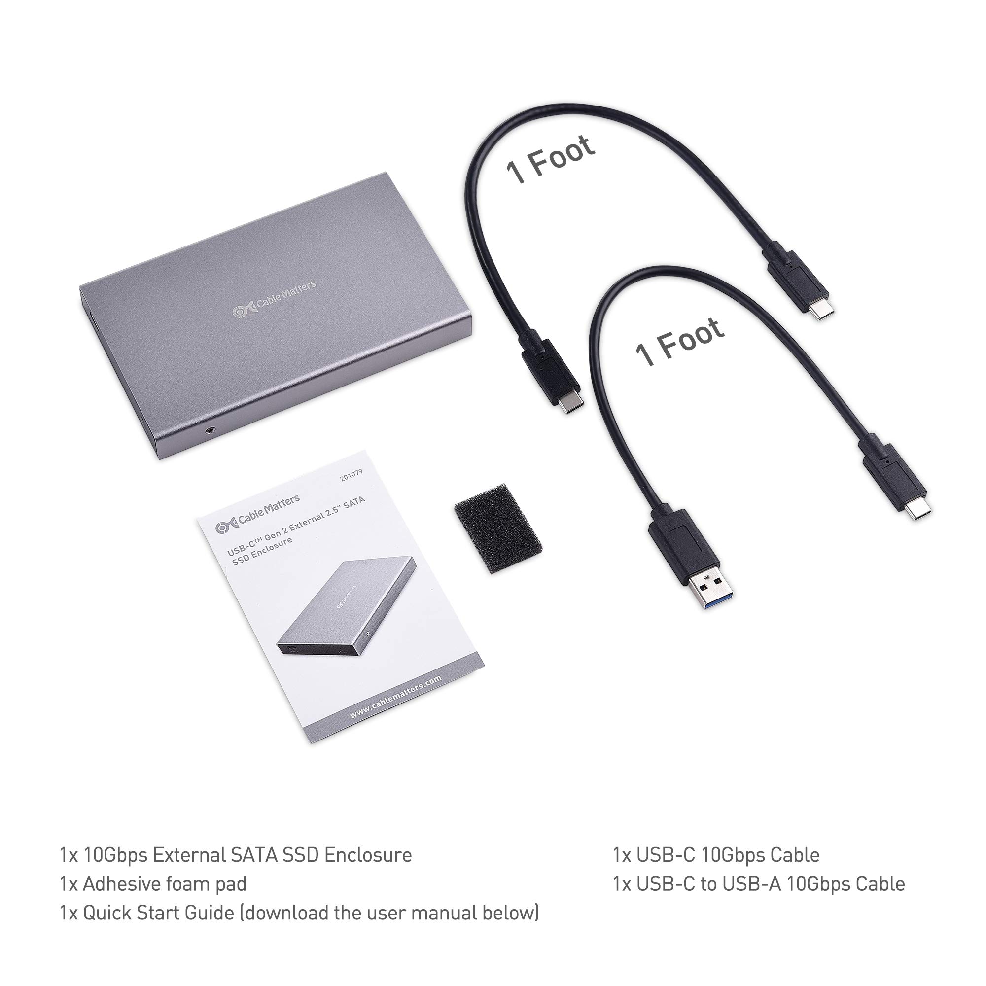 Amazon.com: Cable Matters Premium Aluminum 10Gbps Gen 2 USB C Hard